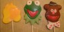 143sp Puppets Frog Pig Bear Chocolate Candy Lollipop Mold